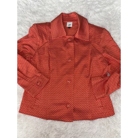 Cabi women's sz. S "Tiger" orange design blazer. Pretty, exc. condition - Picture 1 of 9